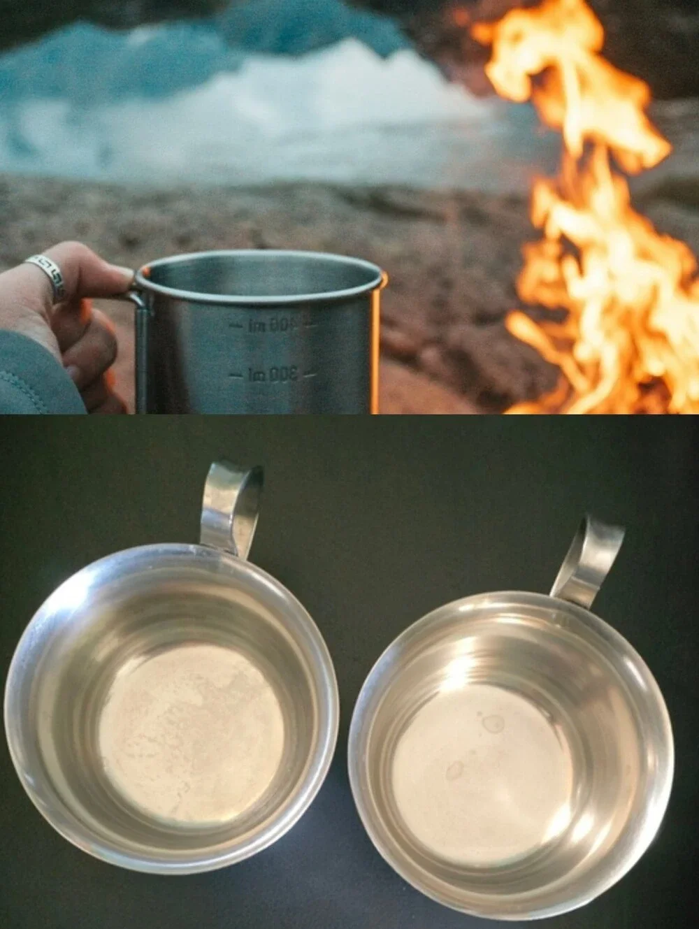 Cultro‎ Set of 2 Stainless Steel Cups  Silver 18-8